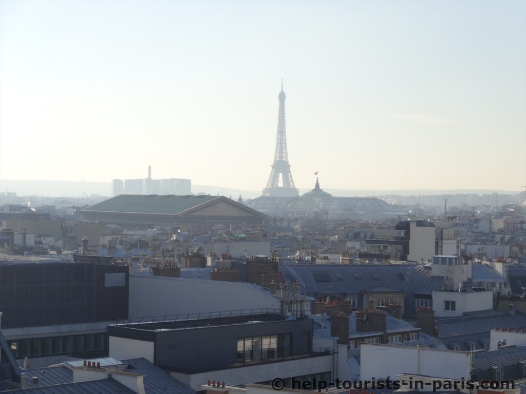 Aussicht Galeries Lafayette bei Smog