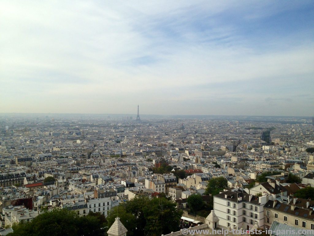 Ausblick von Sacre Coeur auf Paris