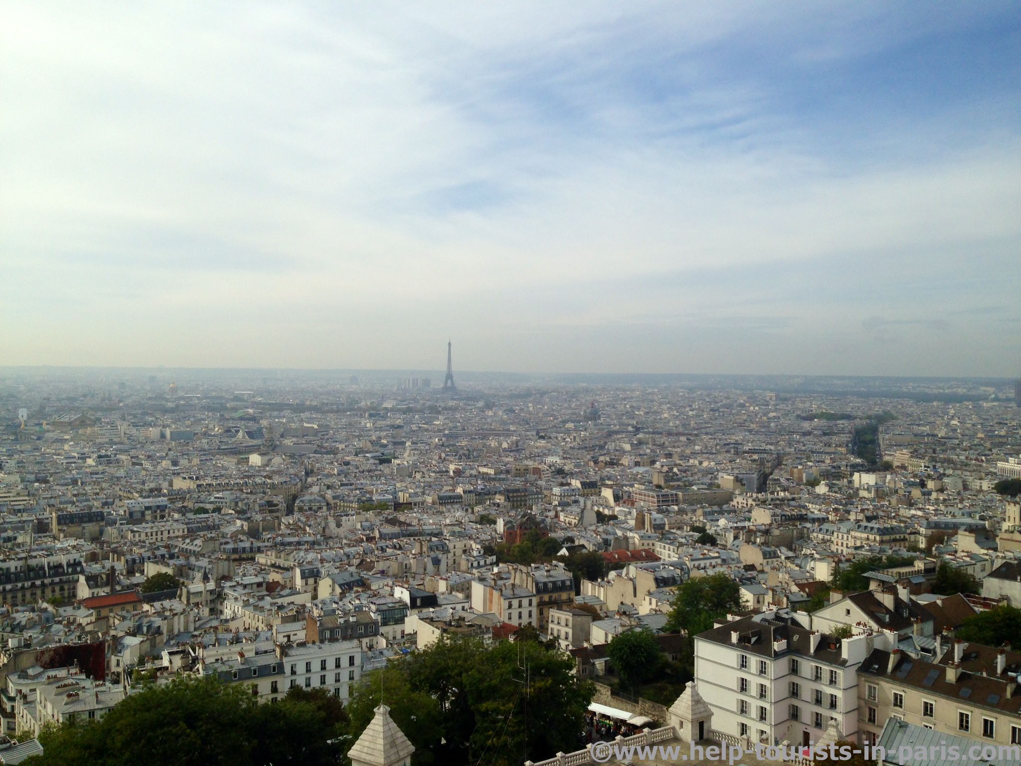 Ausblick von Sacre Coeur auf Paris
