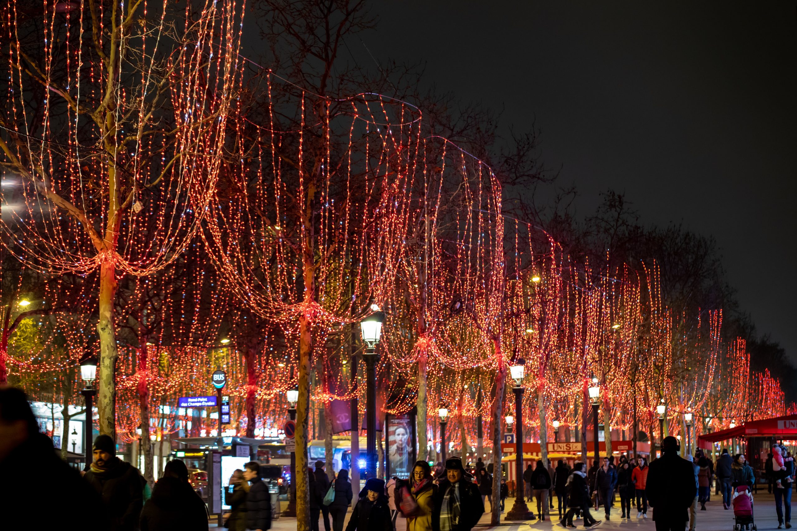 Champs-Elysées zu Weihnachten