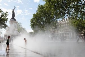 Abkühlung in Paris