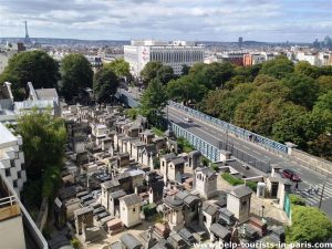 Blick auf Montmartre Friedhof
