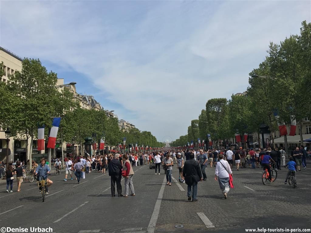 Champs-Elysées in Paris ohne Autos