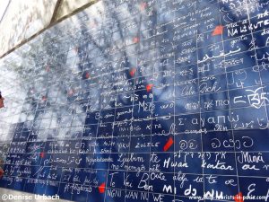 Mur des je t'aime in Paris