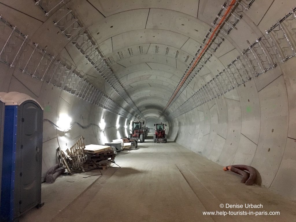 Neuer Metrotunnel Paris während Bauarbeiten