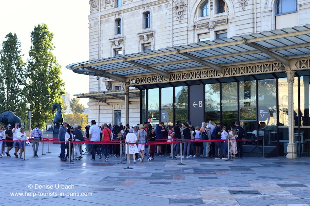 Eingang Musée d'Orsay Warteschlange
