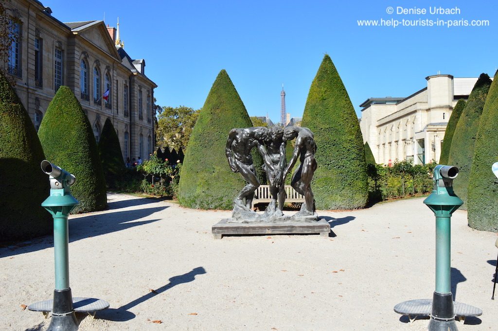 Rodin Museum Park Bronzestatue Eiffelturm