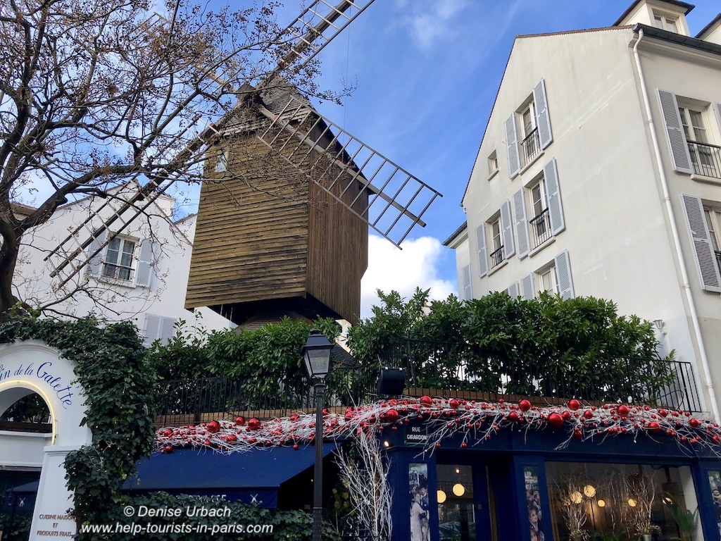 Montmartre Paris: Mühlen Montmartre zu Weihnachten