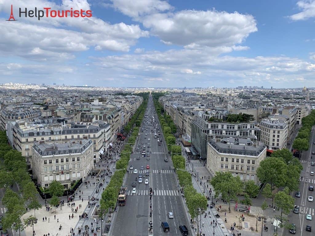 Paris Sehenswürdigkeiten: Ausblick Champs-Élysées Paris