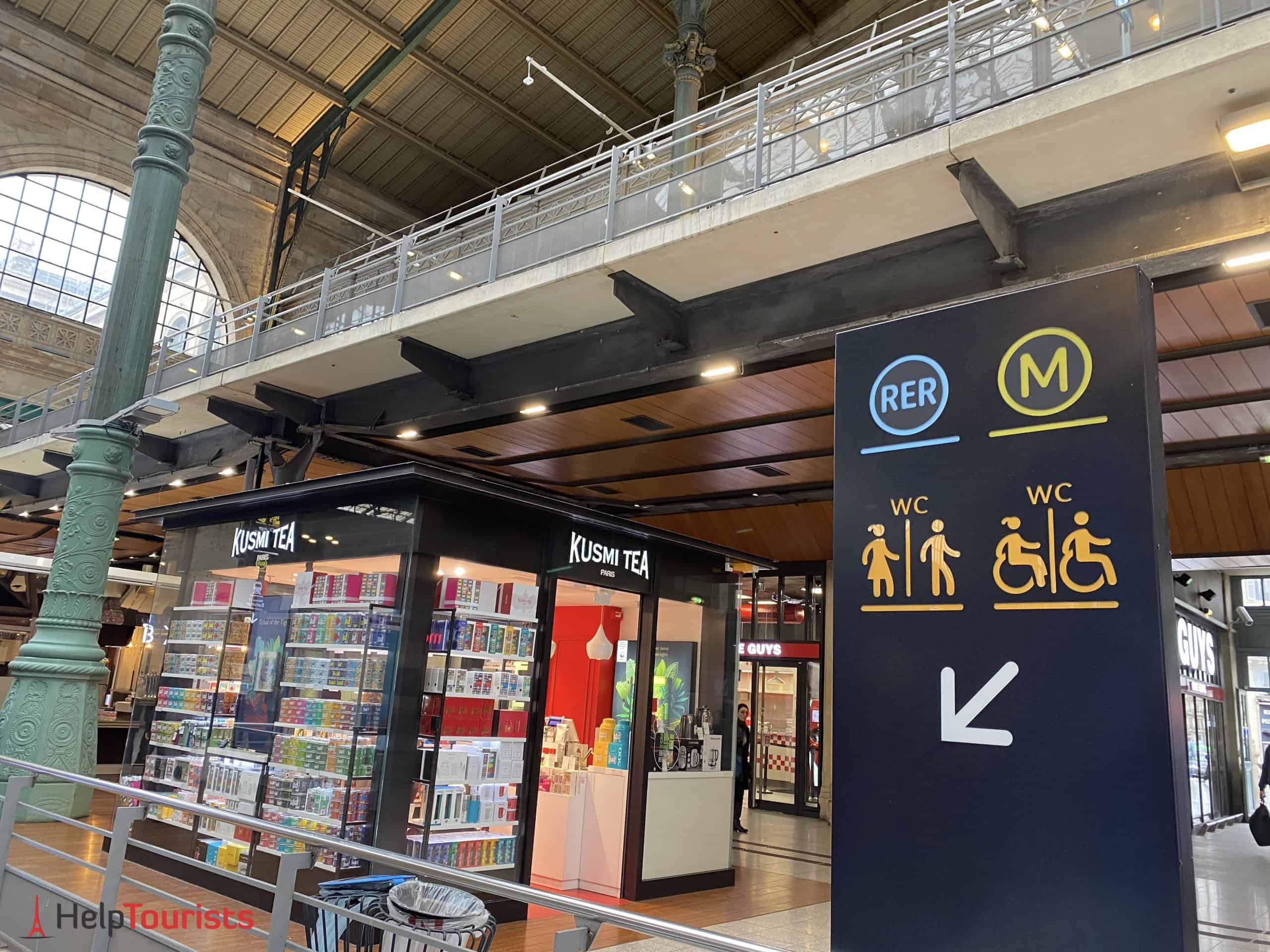 Paris Gare du Nord Metro RER Haupthalle
